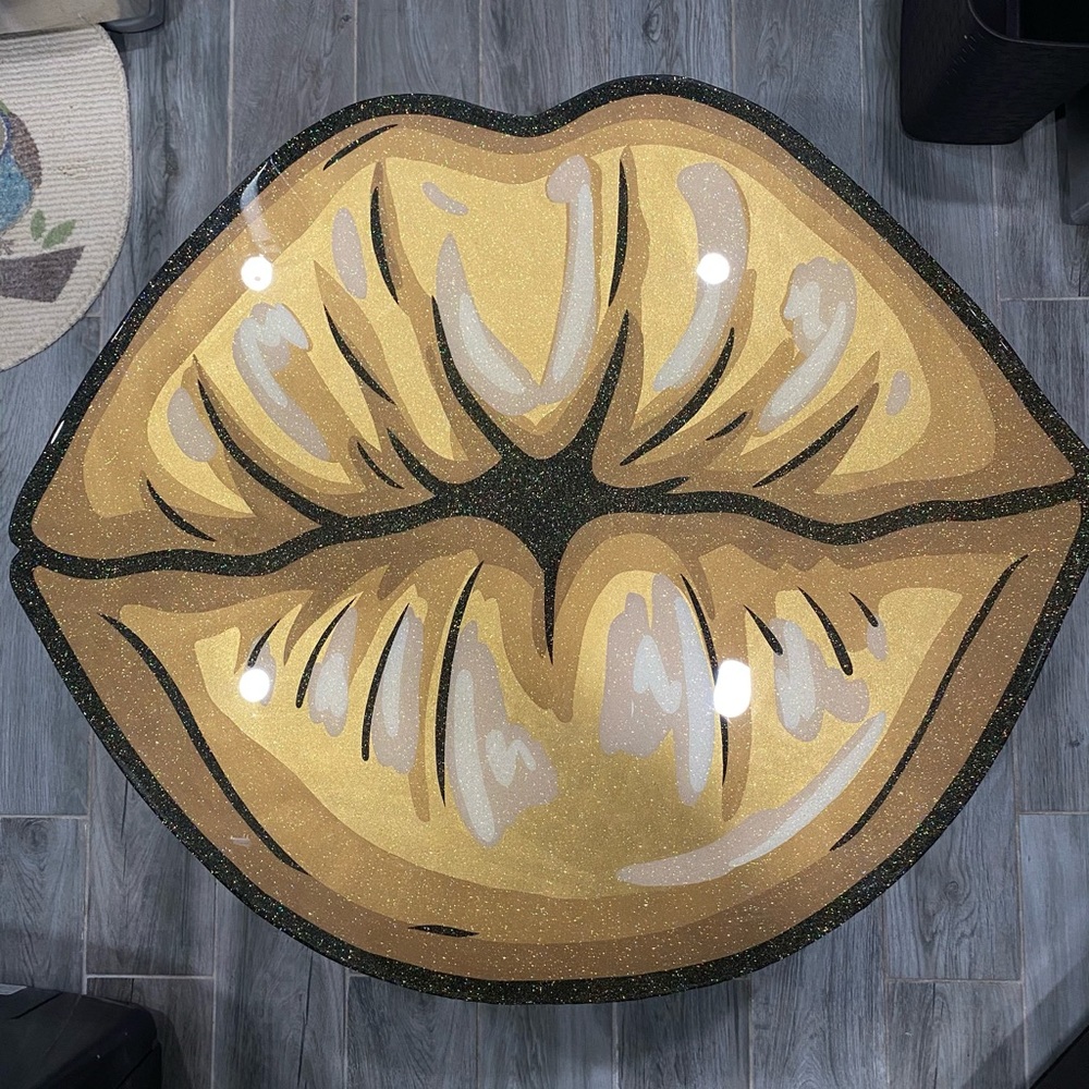 Custom Lip Accent Table